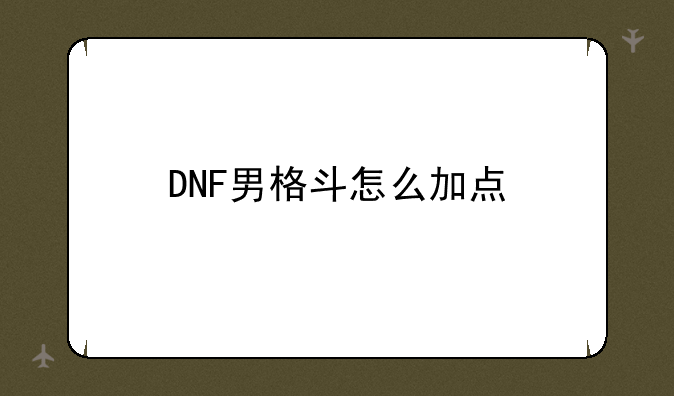 DNF男格斗怎么加点